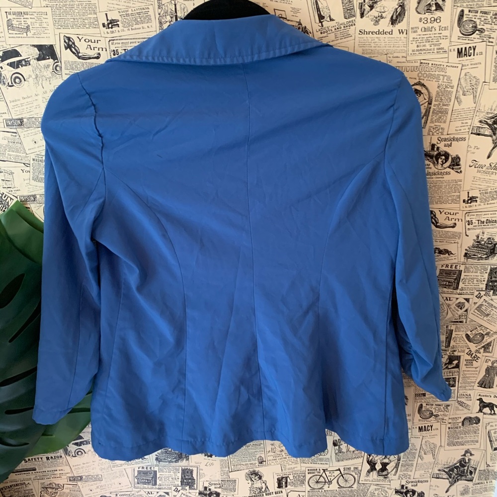 Wet seal ruched blue blazer top SZ small - Picture 5 of 7